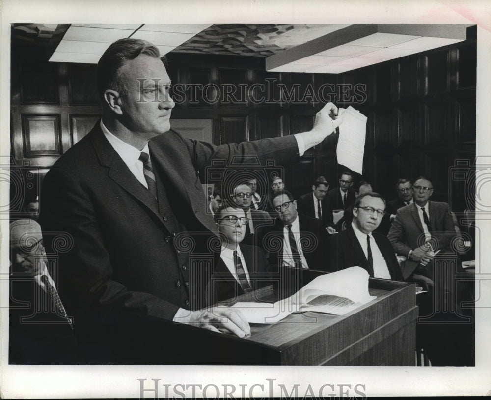 1967 Press Photo George Bowman, Children&#39;s court judge at Court House- Historic Images