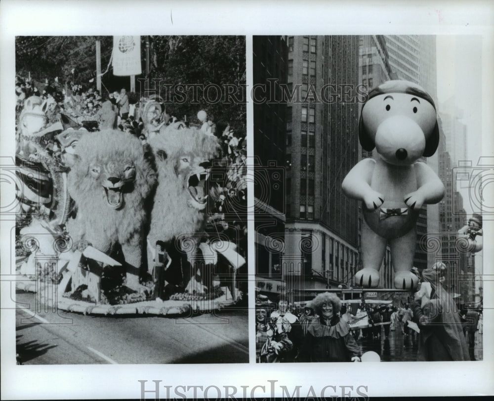 1986 Press Photo Tournament of Roses Parade and Macy&#39;s Thanksgiving Day Parade- Historic Images