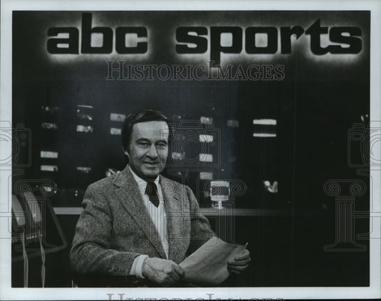 1984 Press Photo Jim Mckay Anchoring the Olympics - mja64794- Historic Images