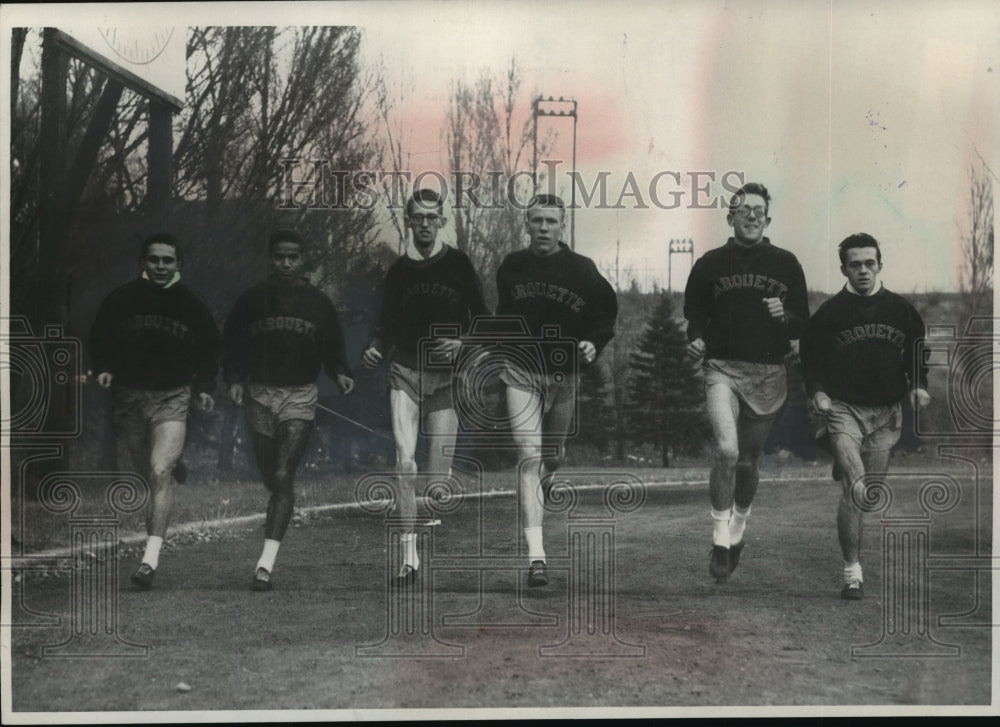 1952 Press PhotoCross Country Runners for Marquette University in Chicago- Historic Images