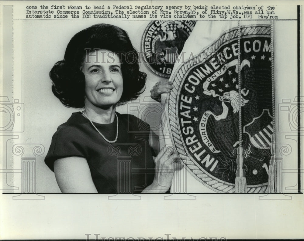 1969 Press Photo First Woman to Head Federal Agency Virginia Brown - mja66540