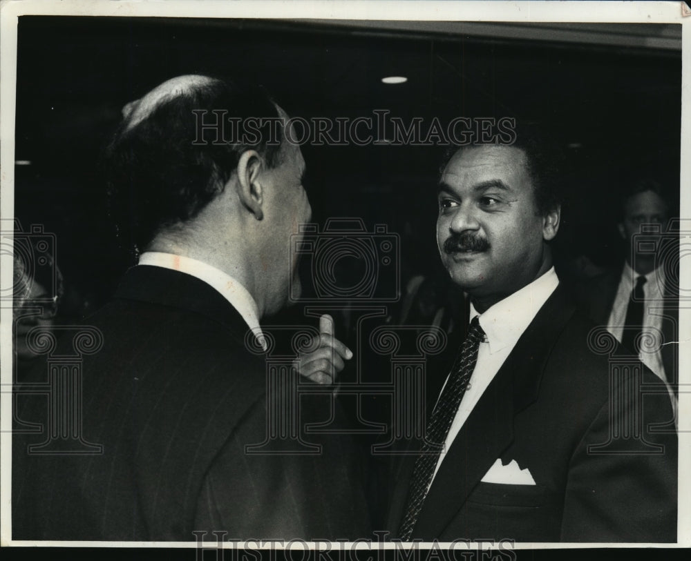 1990 Press Photo Democratic Party National Chairman Rob Brown &amp; Jim Doyle- Historic Images