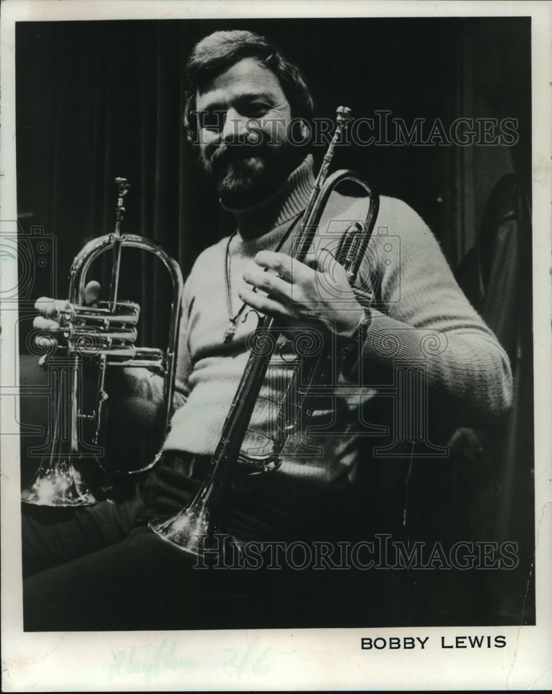 1983 Press Photo Trumpeter Bobby Lewis Will Perform at Peck Pavillion- Historic Images