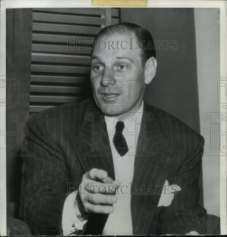 1942 Press Photo Leo Durocher, Brooklyn Dodgers - mja67041- Historic Images