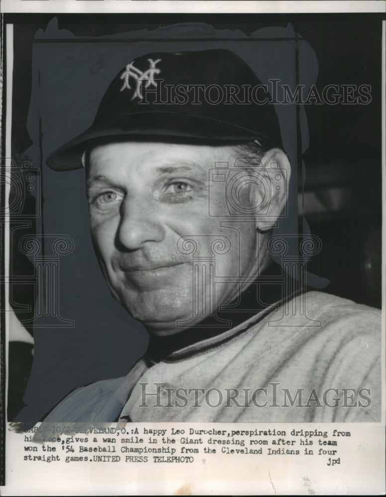 1954 Press Photo Leo Durocher, Baseball National League Manager- Historic Images