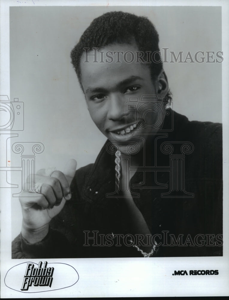 1986 Press Photo Bobby Brown - mja67136
