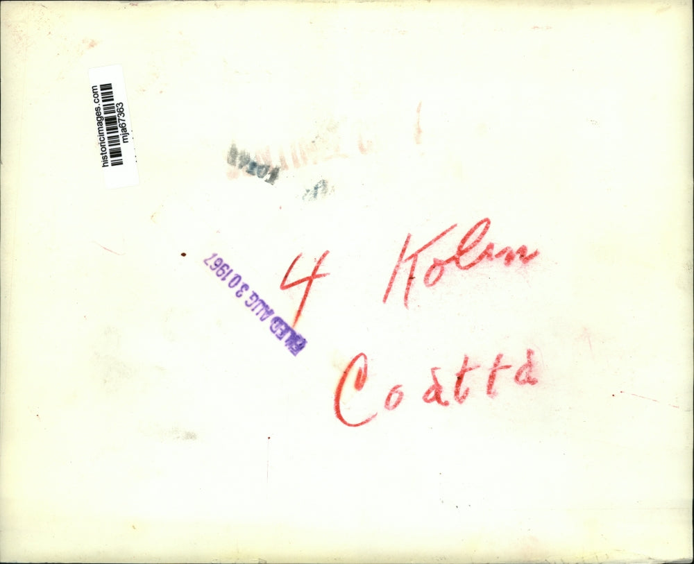 1967 Press Photo Football Players Contta, Wally Dreyer, Perkins Smiling