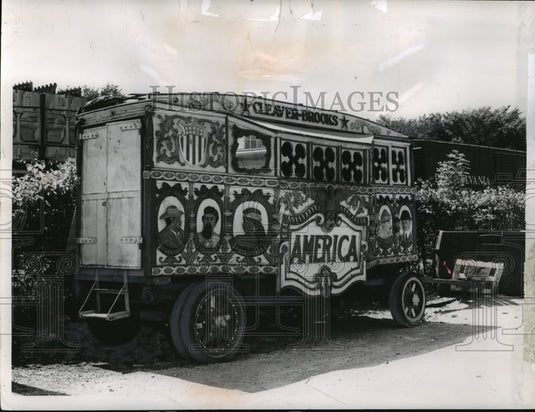 1958 Press Photo Circus Wagon America, World Circus Museum, Baraboo, Wisconsin- Historic Images