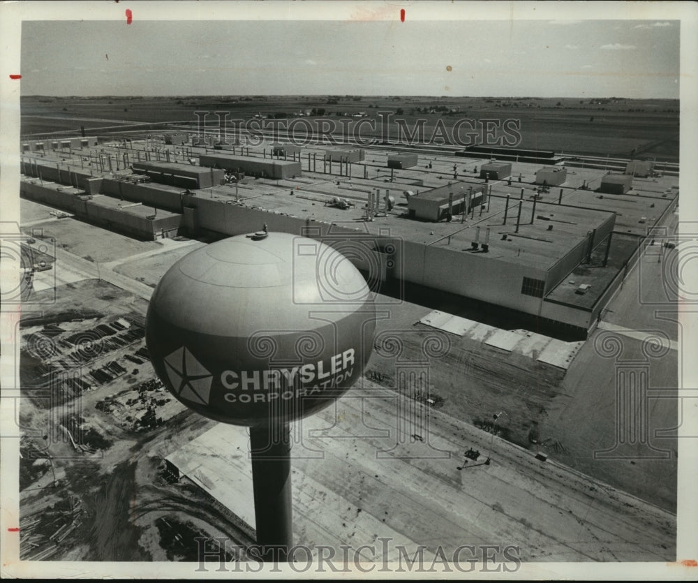 1965 Press Photo Chrysler Corporation&#39;s Belvidere Plant Water Tower - mja69487- Historic Images