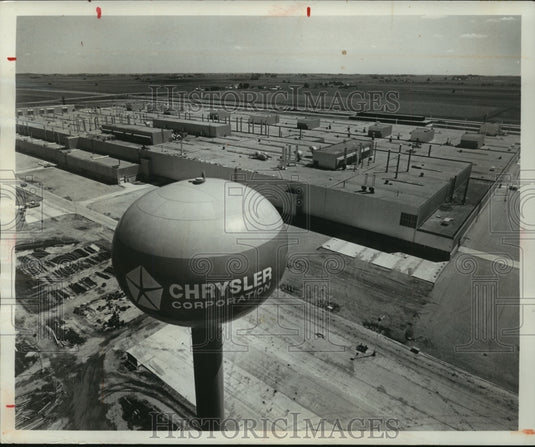 1965 Press Photo Chrysler Corporation's Belvidere Plant Water Tower - mja69487- Historic Images