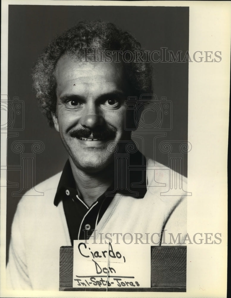 1980 Press Photo Don Ciardo, bowling league organizer, Milwaukee - mja69951- Historic Images