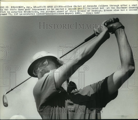 1982 Press Photo Allen Christ of Kenosha at State Open in Brookfield - mja70620- Historic Images