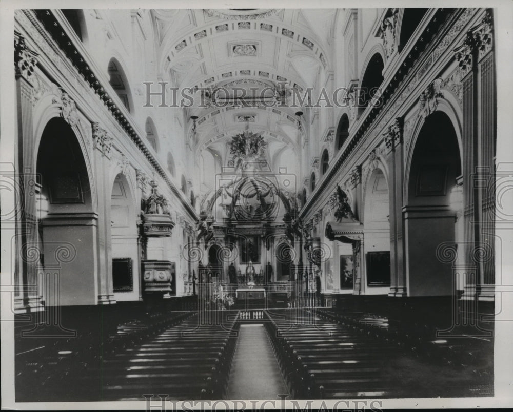 1938 Press Photo Quebec Basilica Before National Eucharistic Congress- Historic Images