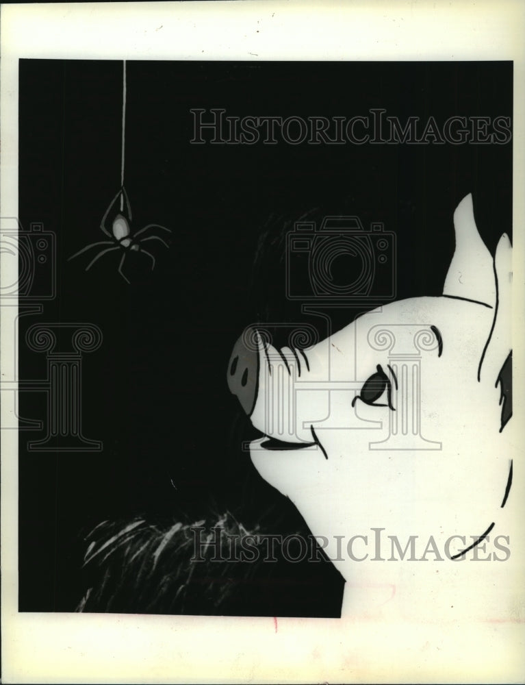 1978 Press Photo Wilbur The Pig In The Animated Musical &quot;Charlotte&#39;s Web&quot;- Historic Images