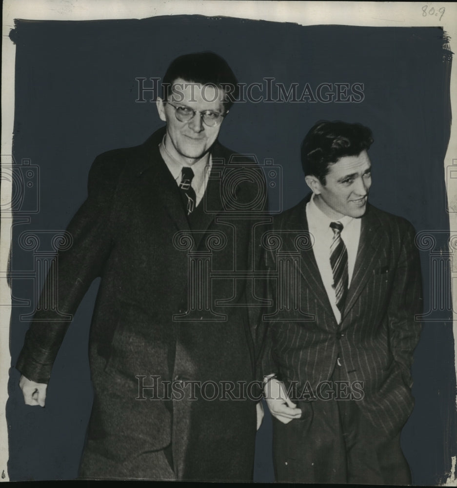 1948 Press Photo Harold Christopher walks someone to jail in Washington, Friday- Historic Images