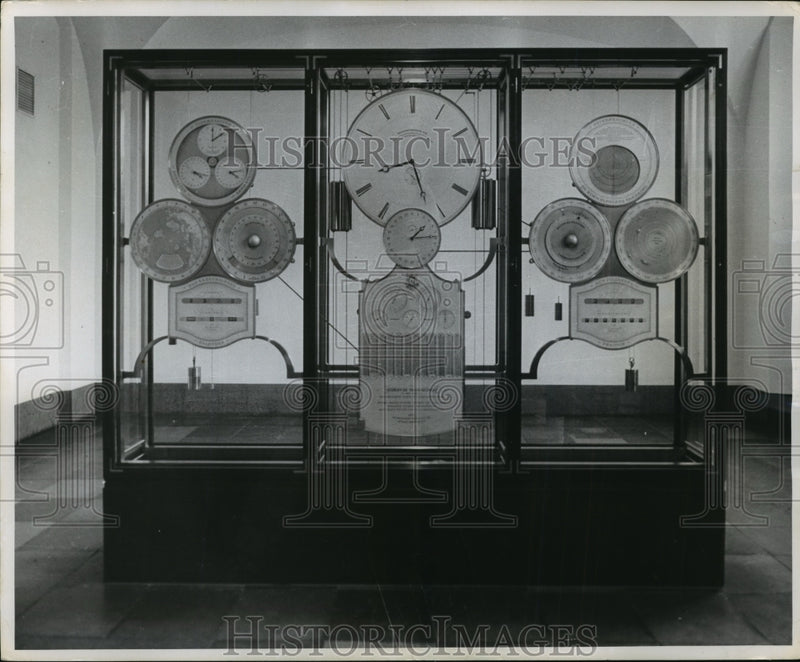Load image into Gallery viewer, 1958 Press Photo Jens Olsen's Astronomical Clock in Copenhagen Denmark Town Hall
