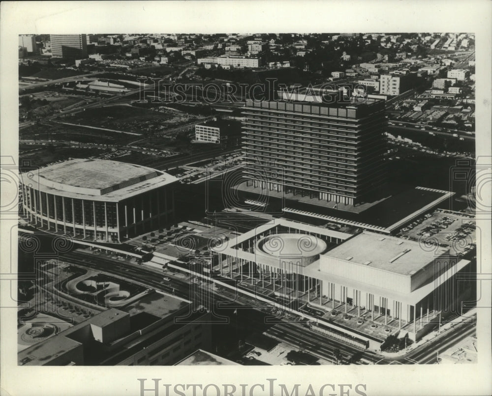 1970 Press Photo The Music Center for the Performing Arts, Aerial View- Historic Images