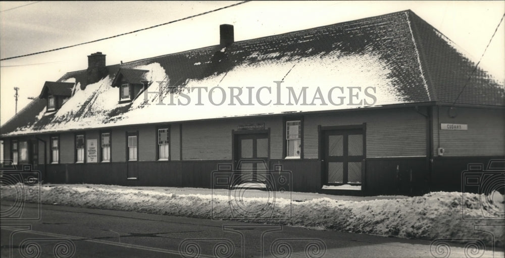 1988 Press Photo Chicago and North Western Depot, Cuday Historical Society