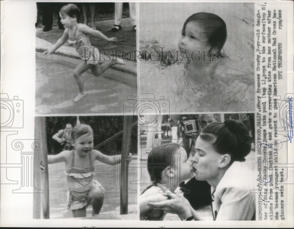 1962 Press Photo Mary Francis Crosby and Mother Kathy Crosby - mja72599- Historic Images