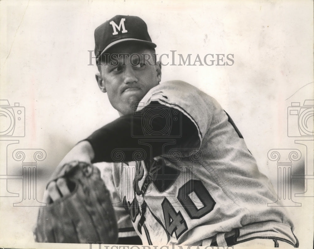 1963 Press Photo Tony Cloninger at Braves Spring Training - mja73489- Historic Images