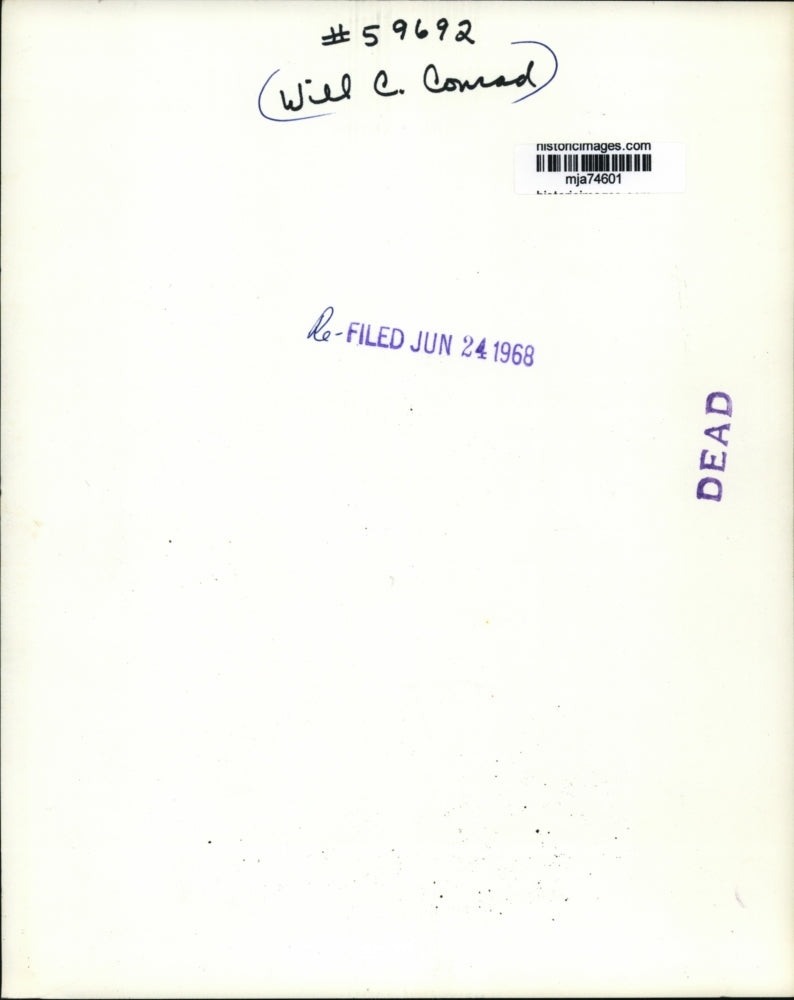 1968 Press Photo Will C. Conrad - mja74601