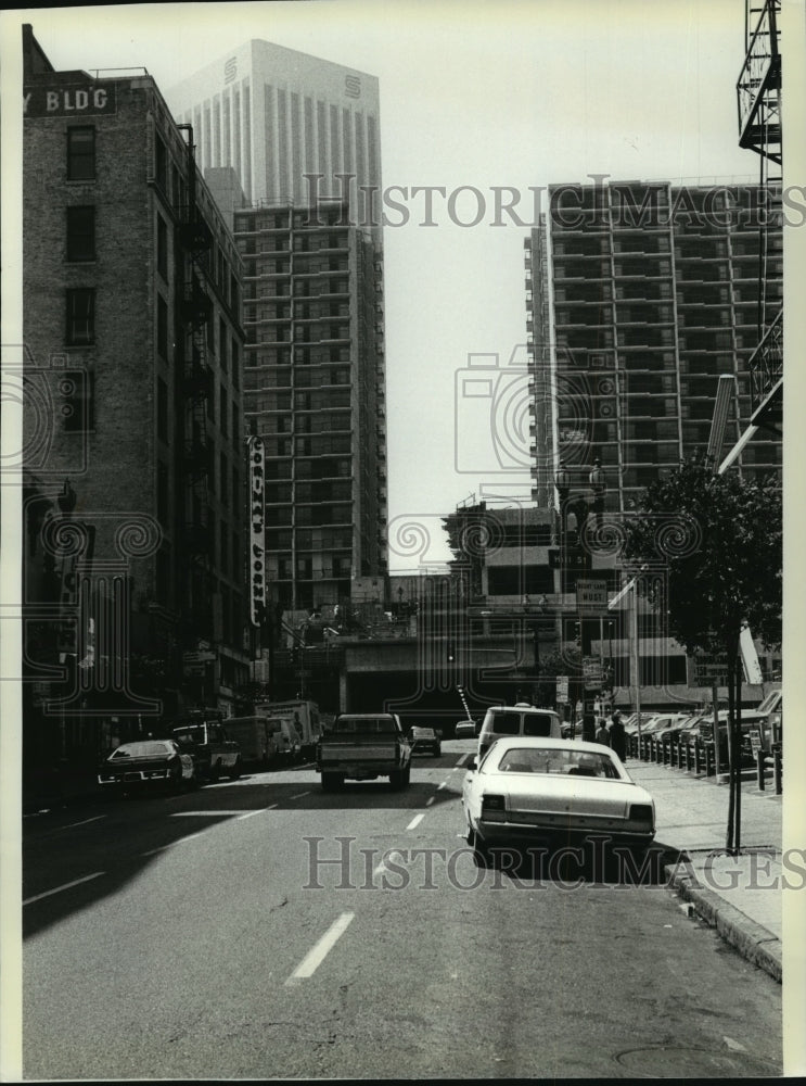 1980 Press Photo Third and Hill Streets in Los Angeles, California- Historic Images