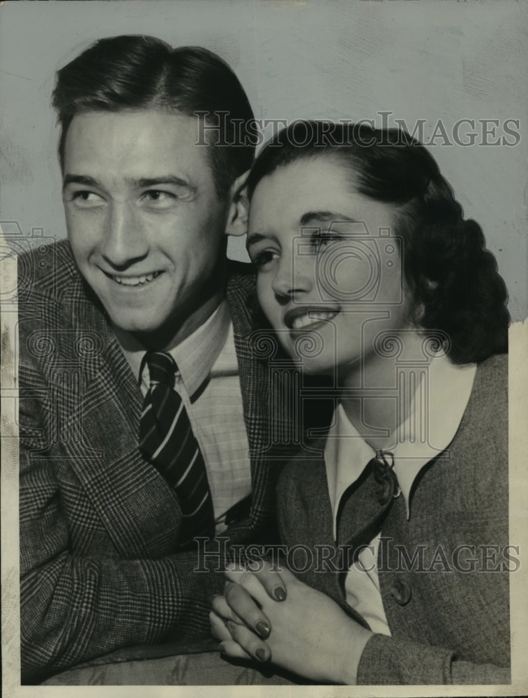 1938 Press Photo Ray Krzoska &amp; Patricia Curley, of State Teachers College- Historic Images