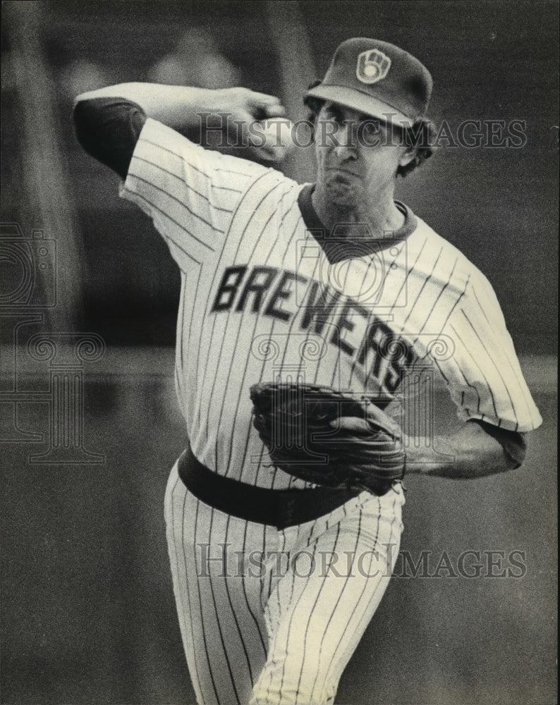 1984 Press Photo Brewer&#39;s Baseball Player Pitcher Jaime Cocanower - mja77446- Historic Images