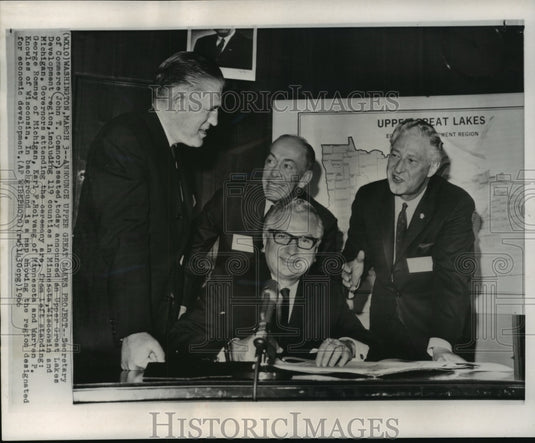 1966 Press Photo Connor, Romney, Rolvaag and Knowles in Washington, D.C.