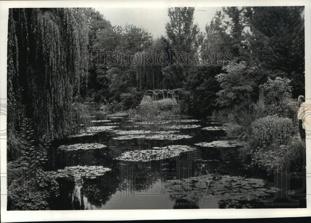 1991 Press Photo Monet&#39;s Water Garden on the grounds of the artists residence- Historic Images