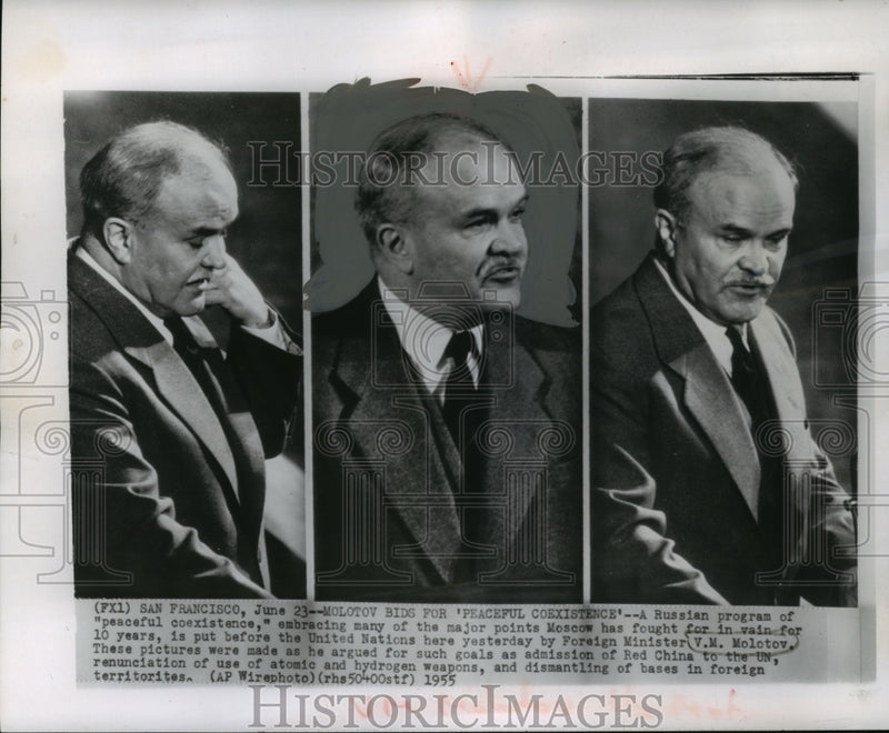 Load image into Gallery viewer, 1955 Press Photo Russian Foreign Minister V.M. Molotov - mja77917
