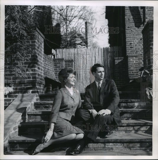 1965 Press Photo Mrs. John T. Connor sitting with their oldest son, John Junior- Historic Images
