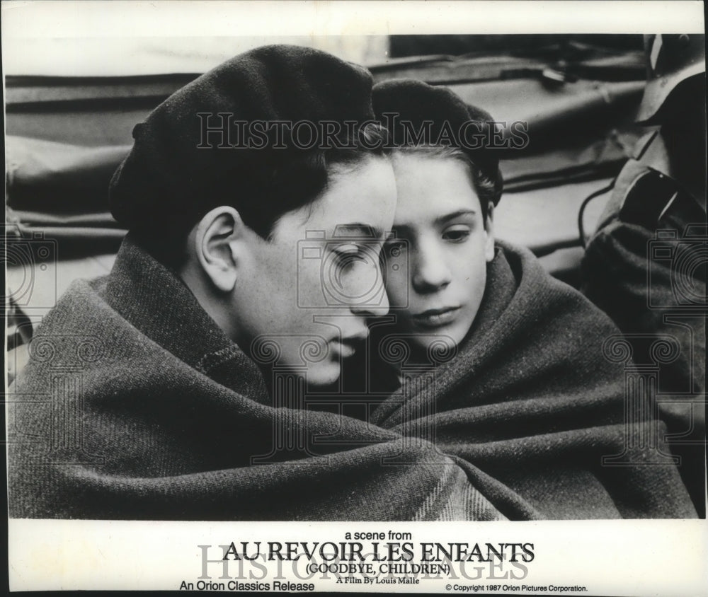 1987 Press Photo Raphael and Gaspard Manesse in "Au Revoir Les Enfants"