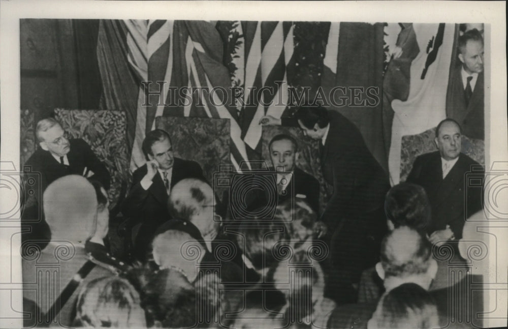 1954 Press Photo Farewell ceremony at The Big Four Conference - mja79965
