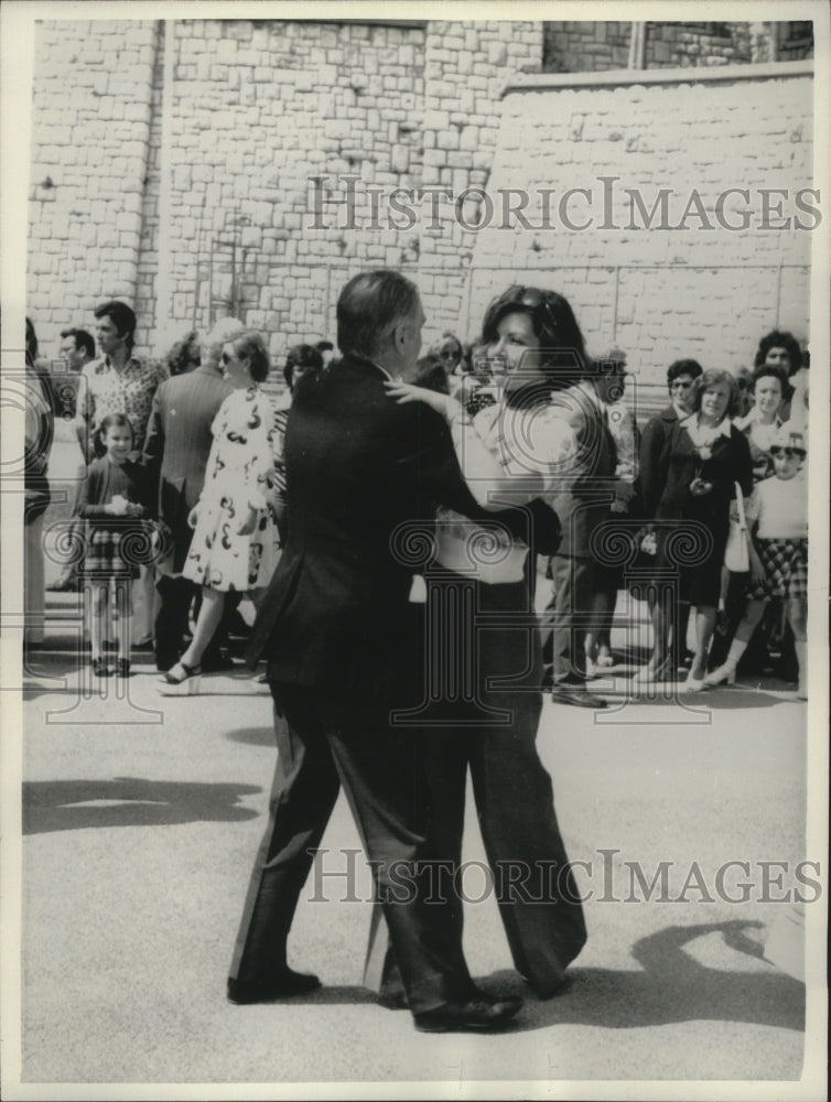 1975 Press Photo Princess Caroline Dancing With Mayor Jean- Louis Medecin- Historic Images