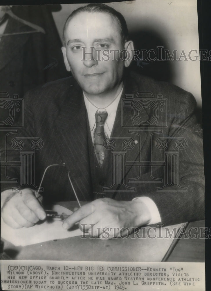 1945 Press Photo Kenneth Wilson takes over as Western conference commissioner- Historic Images