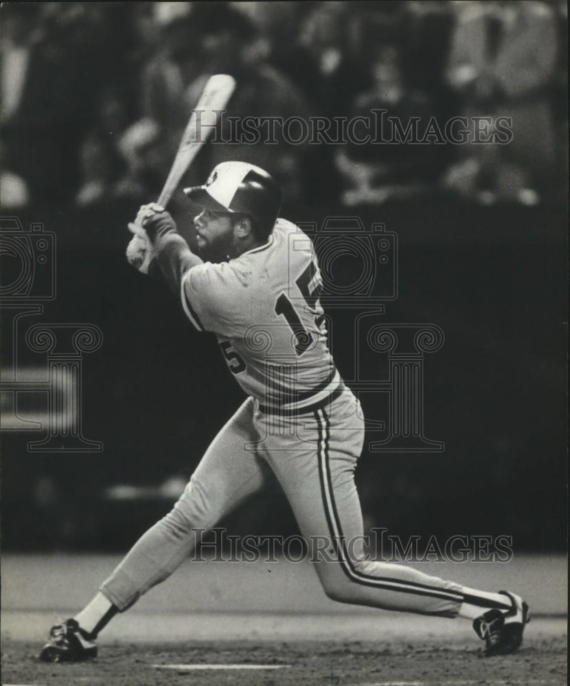 1982 Press Photo Milwaukee Brewers Cecil Copper at bat in World Series- Historic Images