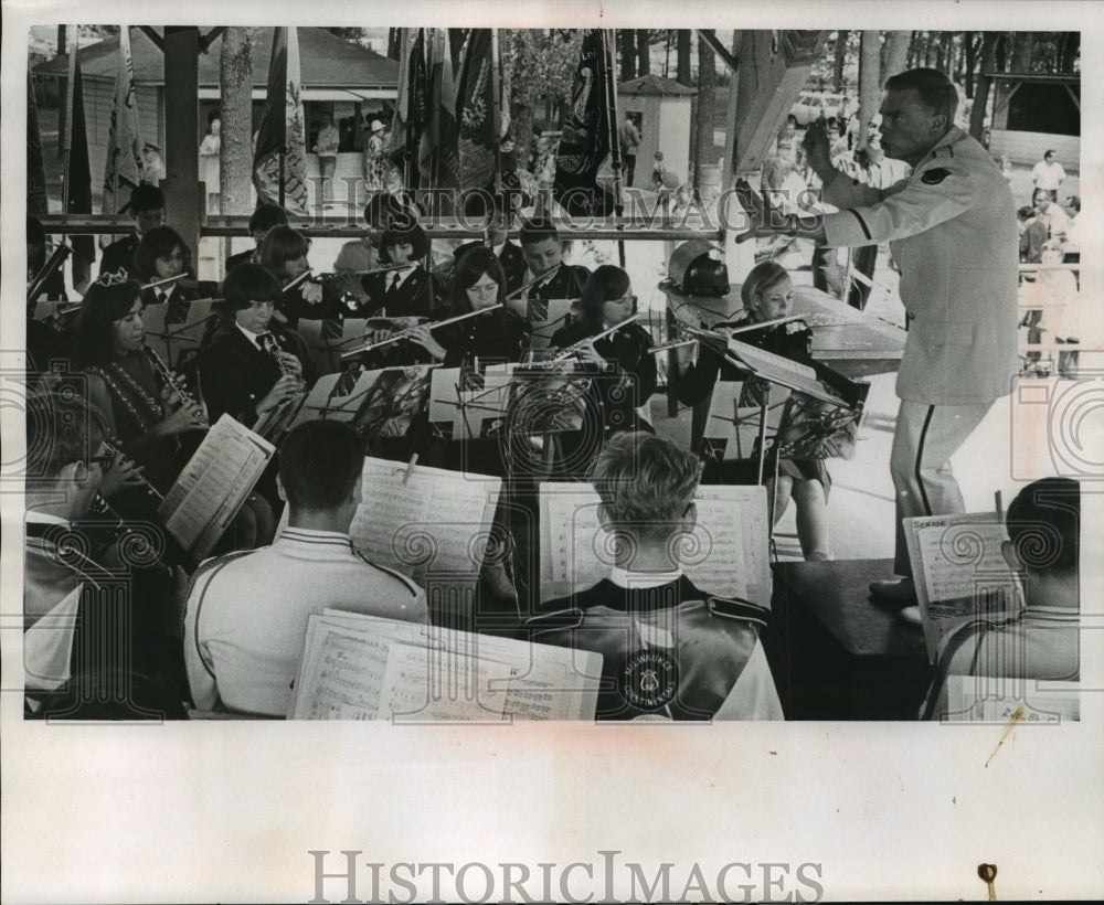1967 Press Photo Conntinental Youth Band at German Singing & Music Festival- Historic Images