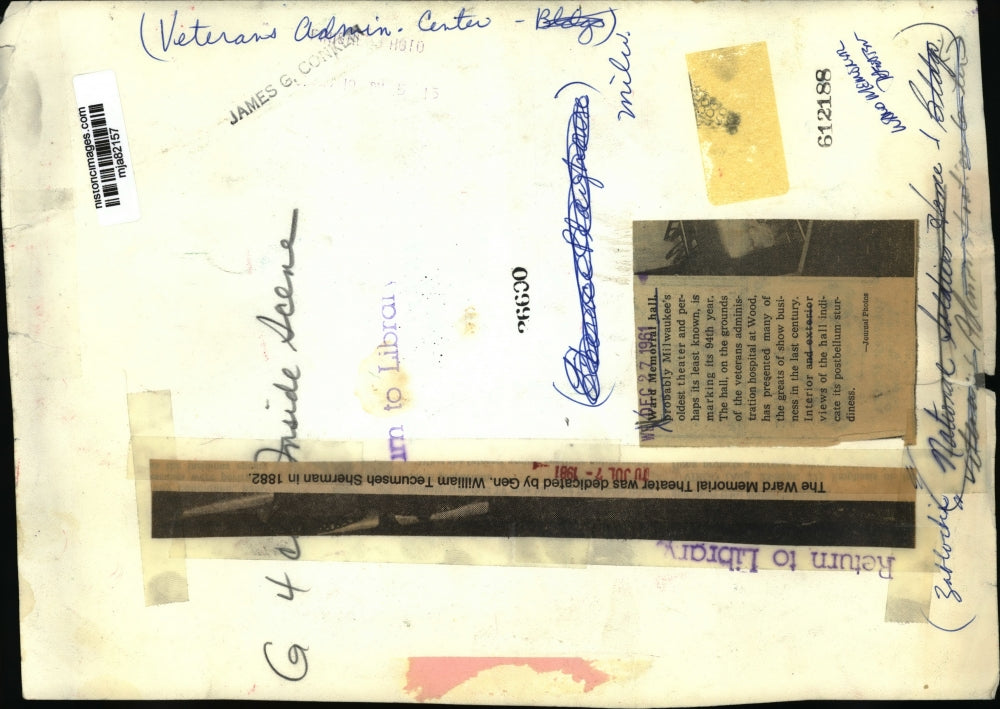 1961 Press Photo Interior View Of The Ward Memorial Theater - mja82157