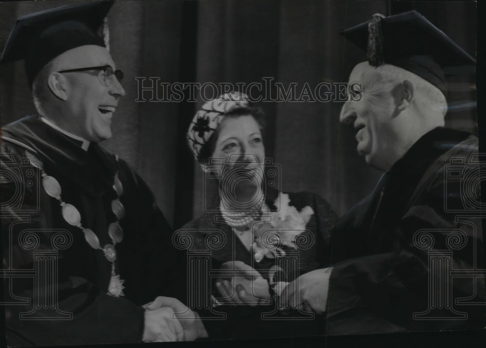 1956 Press Photo Marquette University gives honorary degree to Charles Zadok- Historic Images