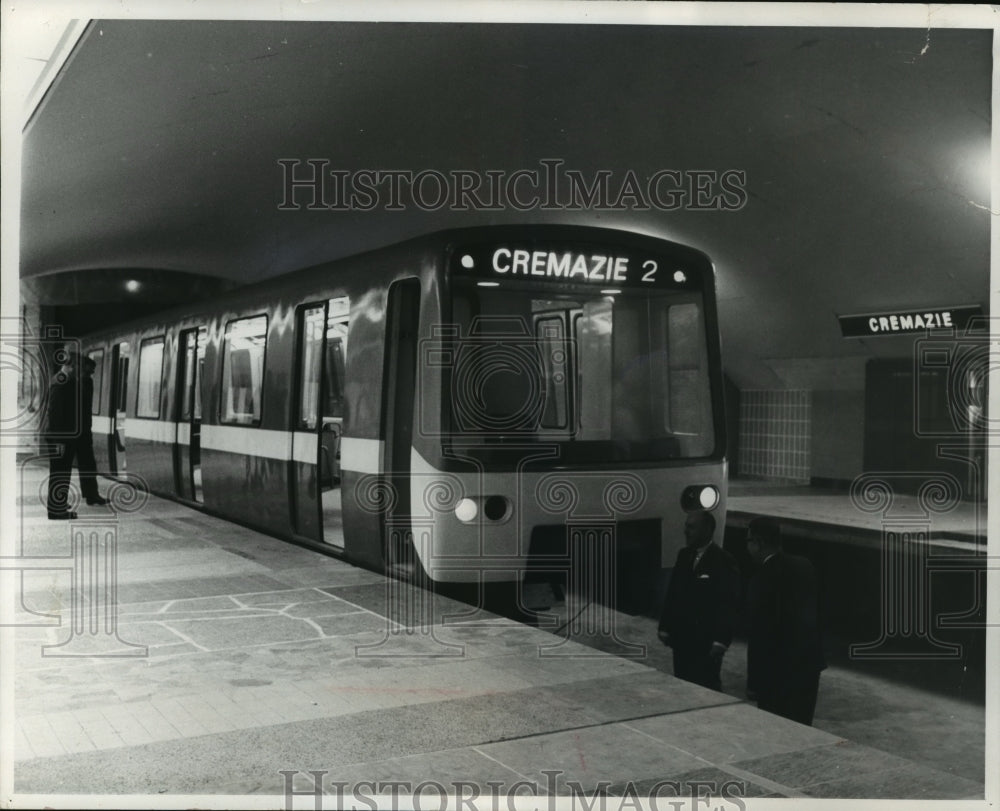 1965 Press Photo Model of Metro subway Car, Montreal, Canada