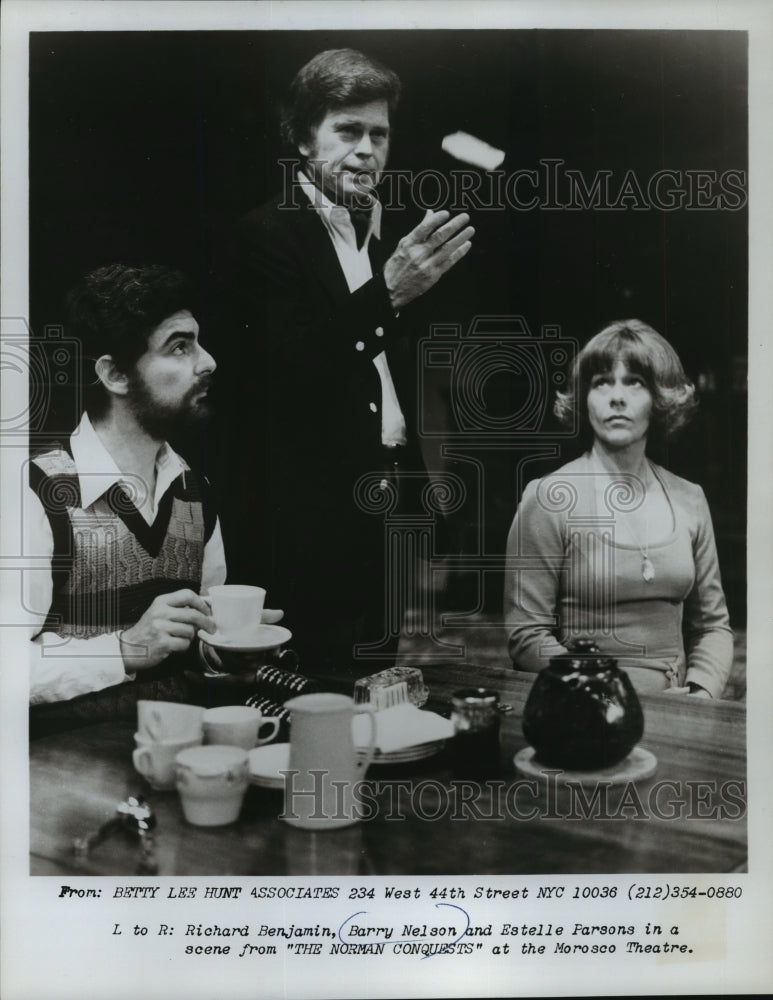 1976 Press Photo Barry Nelson in &quot;The Norman Conquests&quot; at Morosco Theatre.- Historic Images