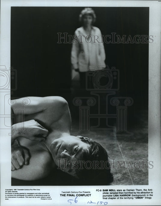 1981 Press Photo Sam Neill in scene from "The Final Conflict." - mja83241- Historic Images