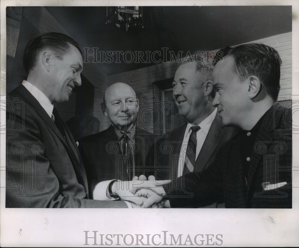 1961 Press Photo Milwaukee Braves Baseball Officials at Duffy Lewis Luncheon- Historic Images