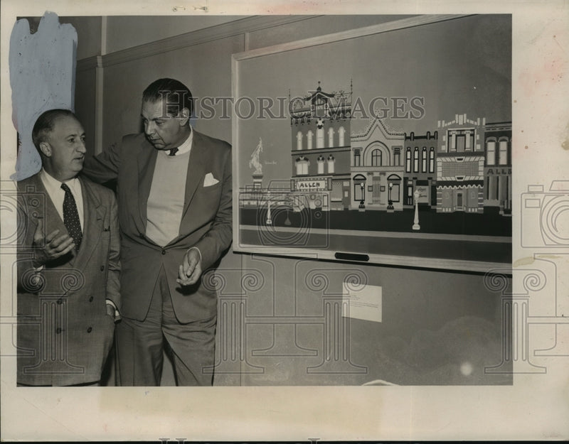 Load image into Gallery viewer, 1952 Press Photo Rene D'Harnoncourt and Charles Zadok, Gimbels art awards dinner
