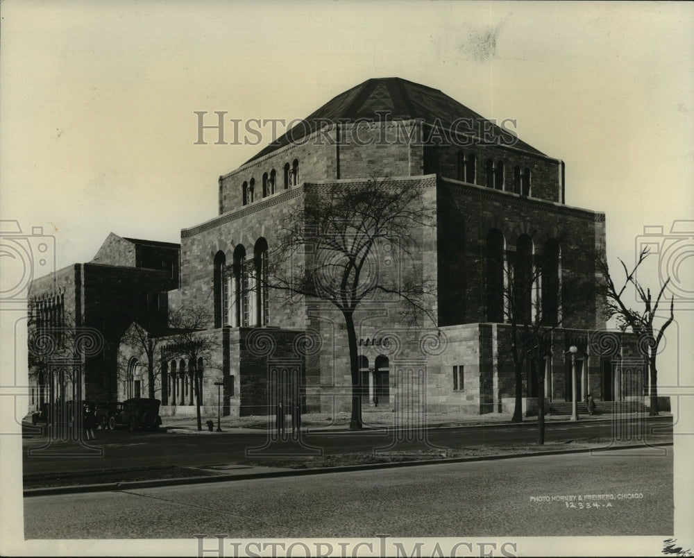 1930 Press Photo Temple Shalom in Chicago, Illinois - mja85547