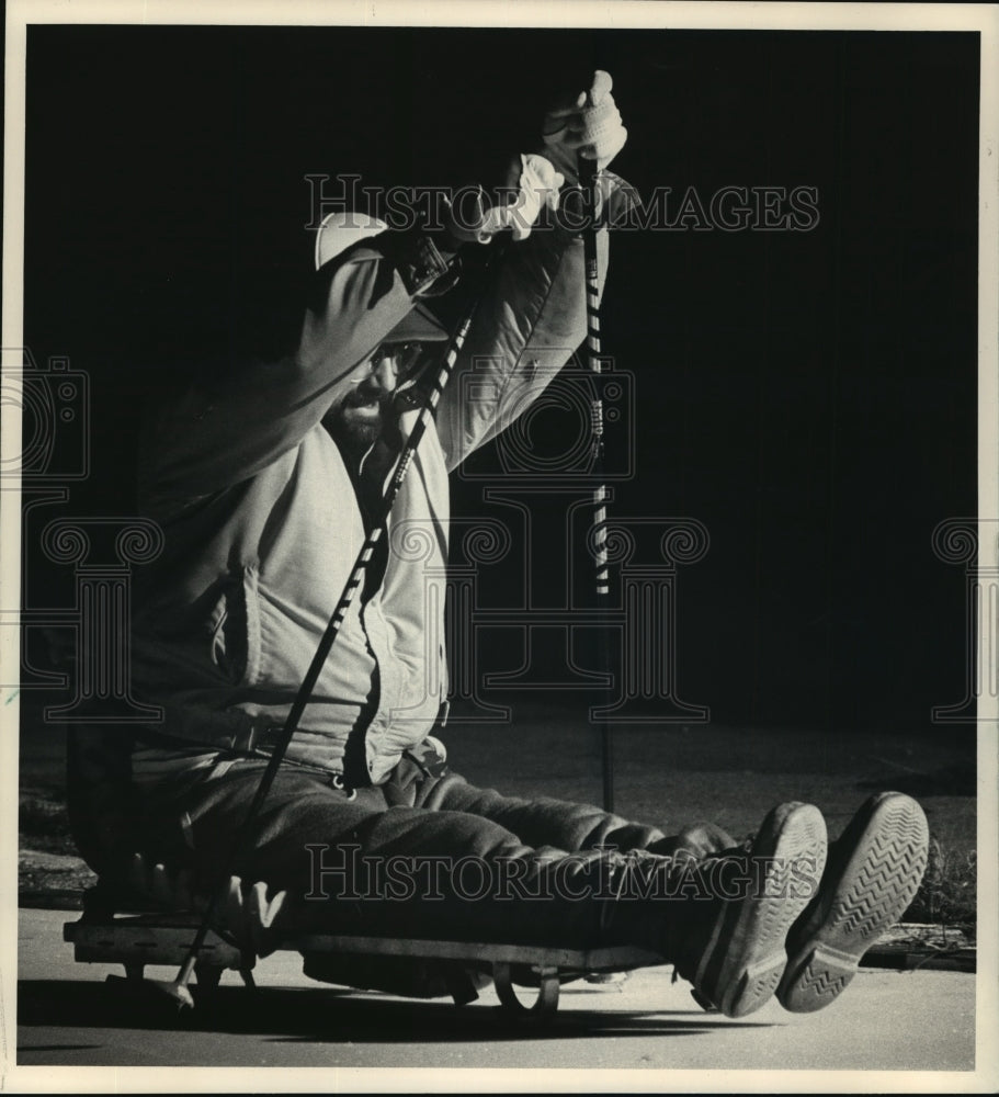 1987 Press Photo Jeff Pagel at Wisconsin Olympic Ice Rink Time Trial - mja85914- Historic Images