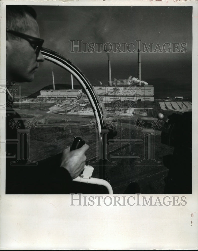 1967 Press Photo Helicopter view of Wisconsin Electric Power Company, Oak Creek