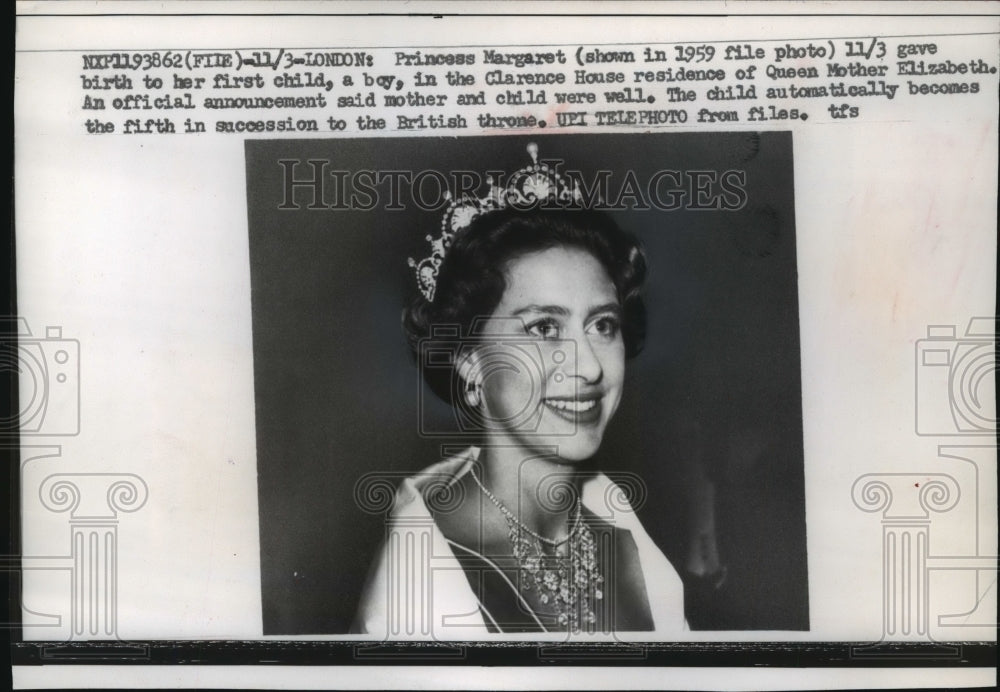 1959 Press Photo Princess Margaret Gave Birth to Her First Child - mja86541- Historic Images