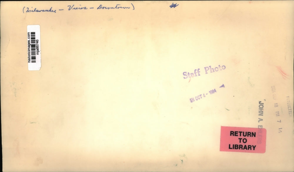 1974 Press Photo The View of Downtown Milwaukee - mja86746